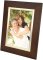 Walnut Wood Picture Frame with Silver Bezel