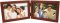 Simple Wood Walnut Horizontal Double Picture Frame