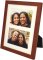 Simple Walnut Wood Matted Double Picture Frame