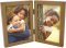 Simple Nutmeg Double Picture Frame