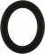 Bianca Matte Black Oval Picture Frame