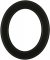 Bianca Matte Black Oval Picture Frame