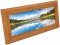 Contoured Stained Wood Teak Panoramic Picture Frame