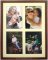 Dark Walnut Wood 4 Opening Collage Picture Frame