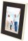 Dark Brown Wood Mat in Metal Picture Frame