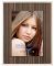 Striped Wood Mat Silver Picture Frame