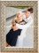 Etched Silver Wood Picture Frame with Crystals
