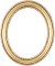 Melinda Gold Leaf Oval Picture Frame