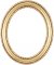 Melinda Gold Leaf Oval Picture Frame