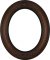 Emma Vintage Walnut Oval Picture Frame