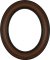 Sara Vintage Walnut Oval Picture Frame