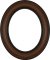 Sara Vintage Walnut Oval Picture Frame