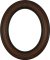 Ava Vintage Walnut Oval Picture Frame