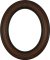 Ava Vintage Walnut Oval Picture Frame