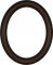 Melinda Vintage Walnut Oval Picture Frame