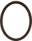 Sadie Vintage Walnut Oval Picture Frame