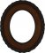 Ella Vintage Walnut Oval Picture Frame
